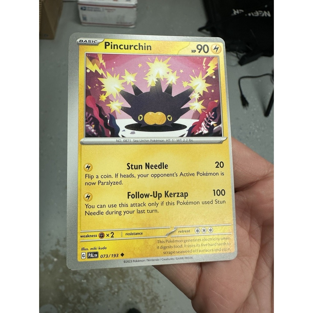 Pincurchin 073/193 MISCUT ERROR ALIGNMENT DOT  - Uncommon - MP NON HOLO